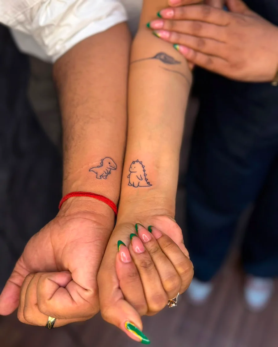 Couple tattoo artwork