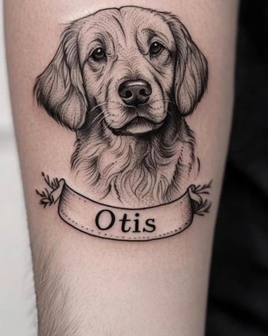 Detailed portrait tattoo artwork