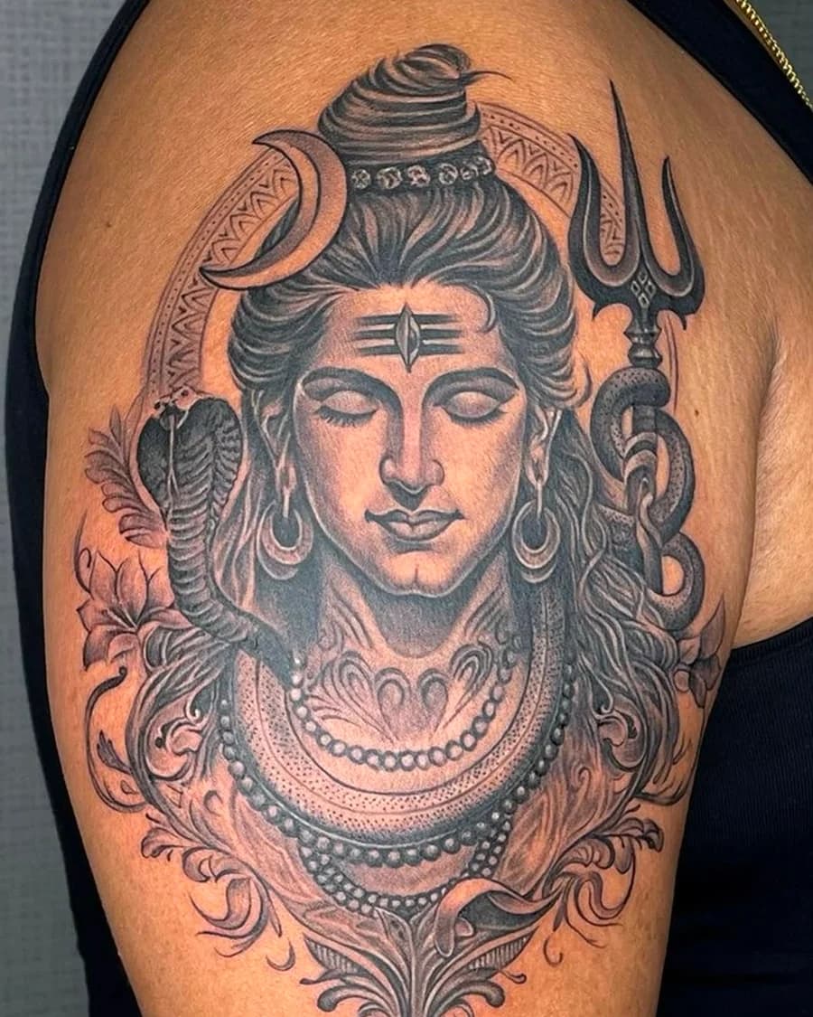 Detailed portrait tattoo artwork
