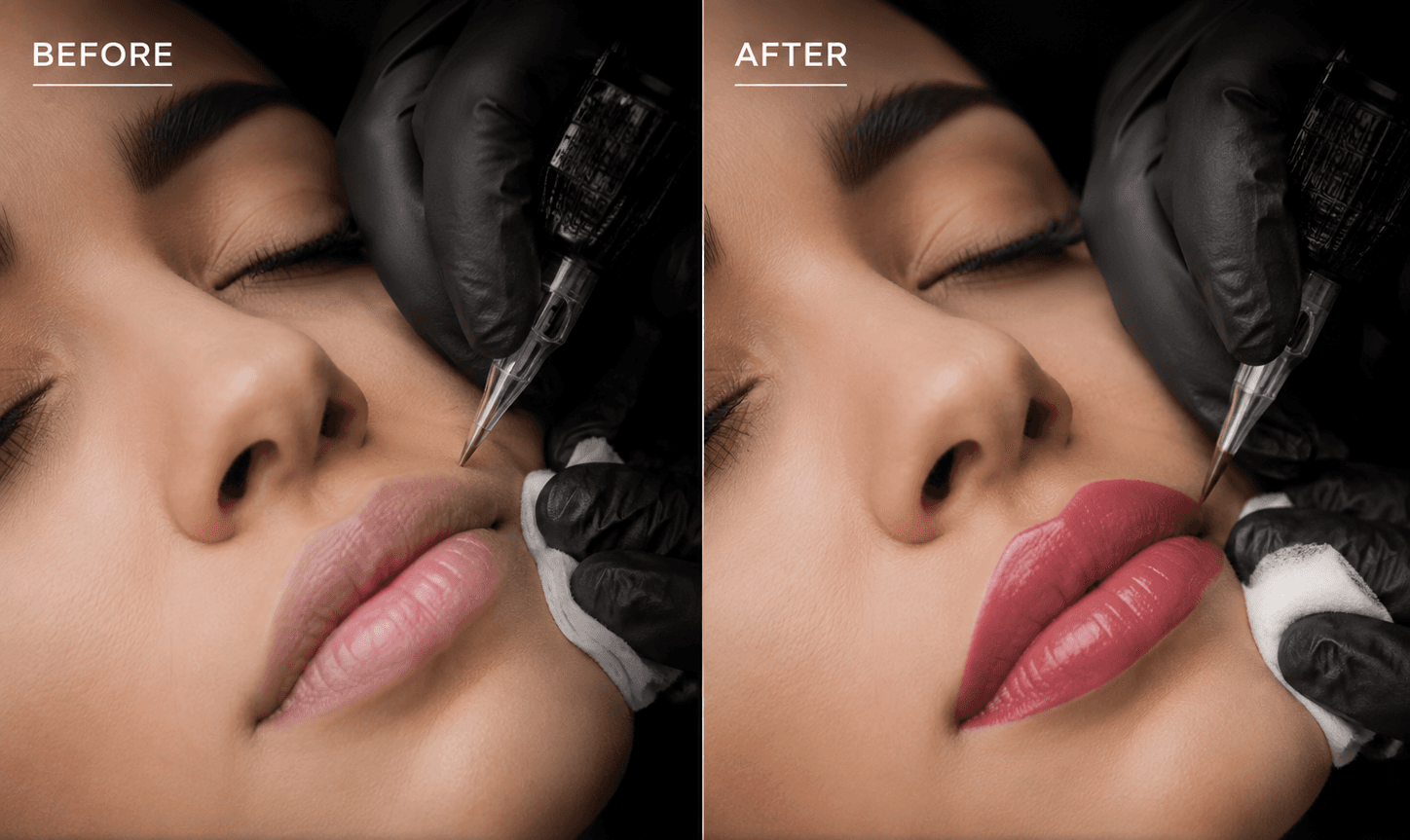Lip blushing and tinting treatment, Lotus Tattoo Studio Gurugram
